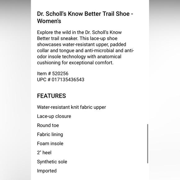 Size 7.5 Dr. Scholl’s Know Better Trail Shoe Dusty Pink Maroon NWOT - Picture 5 of 5